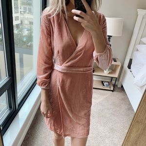 J.Crew pink velvet dress
